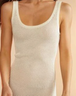 CYNTHIA ROWLEYZia Crochet Knit Dress - White -AGOLDE Store Zia Crochet Knit Dress 20230729225620 1