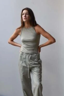 At Dawn.Silk Tank - Aluminium/Black Oyster/Cream -AGOLDE Store at Dawn Silk Tank Aluminium Black Oyster Cream 20230924053141 2