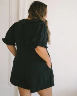 Harly JaeDorothy Romper - Black -AGOLDE Store harly jae Dorothy Romper Black 20230706221546 2