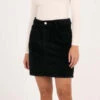 Knowledge Cotton ApparelKnowledge Cotton Apparel Stretched 8 Wales Corduroy Skirt - Black -AGOLDE Store stretched 8 wales corduroy skirt in black 20220819210558
